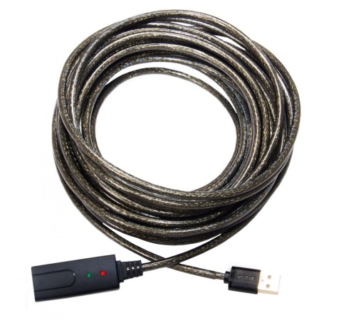 Greenconnect Удлинитель USB 2.0 с активным усилителем сигнала 10.0m Premium AM/AF, 24/22 AWG экран, армированный, морозостойкий, разъём для доп.питания Greenconnect Удлинитель USB 2.0 с активным усилителем сигнала 10.0m Premium AM/AF, 24/22 AWG экран, армированный, морозостойкий, разъём для доп.питания