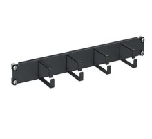 Кабельный органайзер 4 кольца, 1U для 19" IT-корпусов, RAL7035