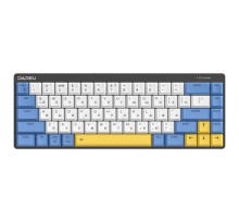 Клавиатура беспроводная Dareu EK868 White-Blue-Yellow (белый/синий/желтый), подключение: проводное+Bluetooth, свитчи: ультратонкие Kailh-Dareu Red (linear)