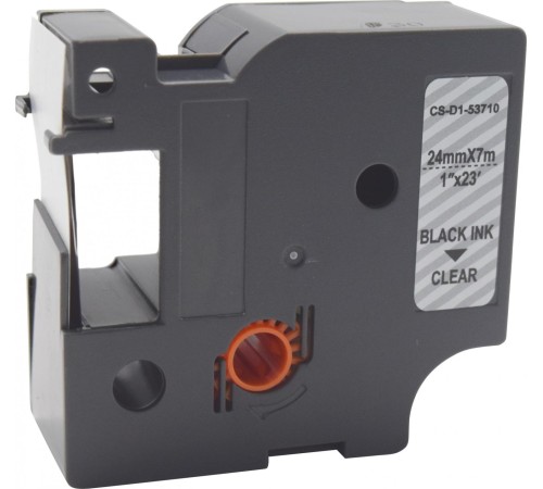 -/ Картридж ленточный Cactus CS-D1-53710 53710 черный/прозрачный для Dymo Rhino Pro 6000, LM 500TS