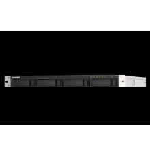 Сетевое хранилище без дисков/ SMB QNAP TS-453DU-4G NAS 4 HDD trays, rackmount 1U, 1 PSU. 4-core Intel Celeron J4125 2.0 GHz (up to 2.7 GHz), 4 GB RAM (1 x 4 GB) up to  8 GB (2 x 4GB), 2.5 Gigabit Ethernet x 2, 4xUSB, 1xHDMI . W/o rail kit RAIL-B02