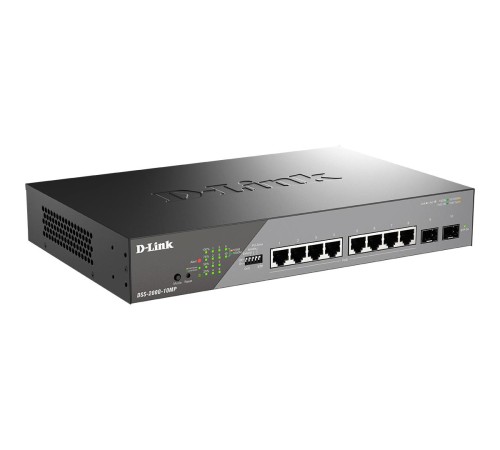 Сетевой коммутатор/ Smart L2 Surveillance Switch 8х1000Base-T PoE, 2x1000Base-X SFP, PoE Budget 130W, Long-range PoE up to 250m Сетевой коммутатор/ Smart L2 Surveillance Switch 8х1000Base-T PoE, 2x1000Base-X SFP, PoE Budget 130W, Long-range PoE up to 250m