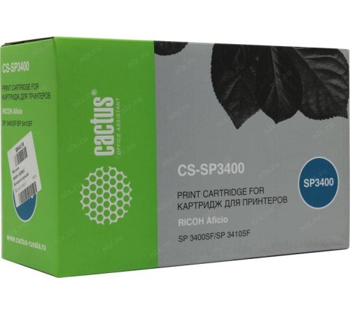 -/ Картридж лазерный Cactus CS-SP3400 407648 черный (5000стр.) для Ricoh Aficio SP 3400/3410/3410dn;SP