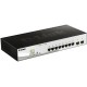 Коммутатор/ DGS-1210-10P/FL Managed L2 Switch 8x1000Base-T PoE, 2x1000Base-X SFP, PoE Budget 65W, Surge 6KV, CLI