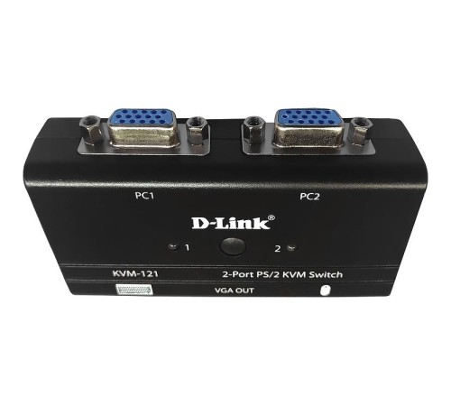 Коммутатор/ KVM-121 2-port KVM Switch, VGA+PS/2 ports