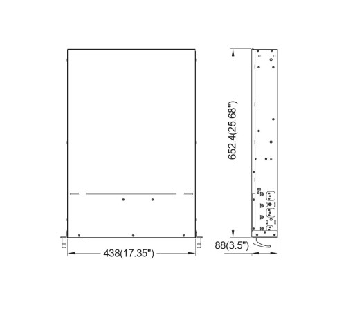 Серверный корпус/ 2U chassis; ATX, Micro-ATX, Mini-ITX MBs; 8 x 3.5''hs + 2 x 3.5'' internal + 2 x 2.'' hs rear; 1200W (1+1); no rails