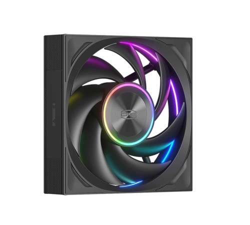 Кулер для корпуса/ Case Cooler PCCooler F7 X120 ARGB BK 3IN1 (120x120x28mm, 4-pin PWM, ARGB, 83CFM, 33.1dBA, 3000RPM, Black, 3pcs)
