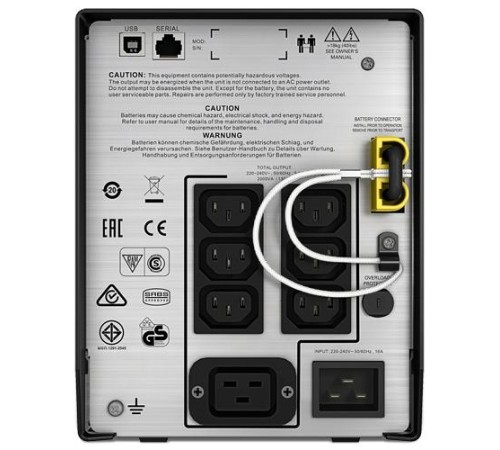 Источник бесперебойного питания APC Smart-UPS C 2000VA/1300W, 230V, Line-Interactive, LCD, Out: 6xC13 1xC19, 1 year warranty Источник бесперебойного питания APC Smart-UPS C 2000VA/1300W, 230V, Line-Interactive, LCD, Out: 6xC13 1xC19, 1 year warranty