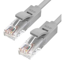 GCR Патч-корд перекрестный ethernet 15.0m UTP кат.5е, серый, RJ45, литой