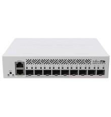 Коммутатор MikroTik Cloud Router Switch CRS310-1G-5S-4S+IN with 800 MHz CPU, 256 MB RAM, 4xSFP+, 5xSFP cages, 1xGBit LAN port, RouterOS L5, desktop case, rackmount ears, PSU