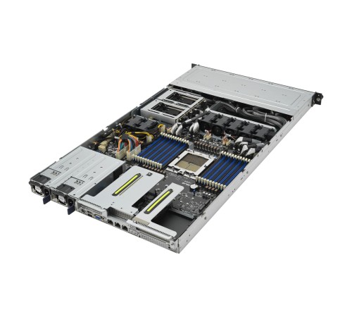 Серверная платформа/ ASUS RS500A-E12-RS12U, 1U 2 1slot GPU, 1xSP5 (LGA6096) EPYC 9004 (400W), 24 DIMM DDR5, 12 x SATA/SAS/NVME, 2 x M.2, Up to 3 PCIe Gen5 slots + 1 OCP3.0, 2 x  1GbE LANUp to 2 single-slot GPU cards, 1+1 1600W
