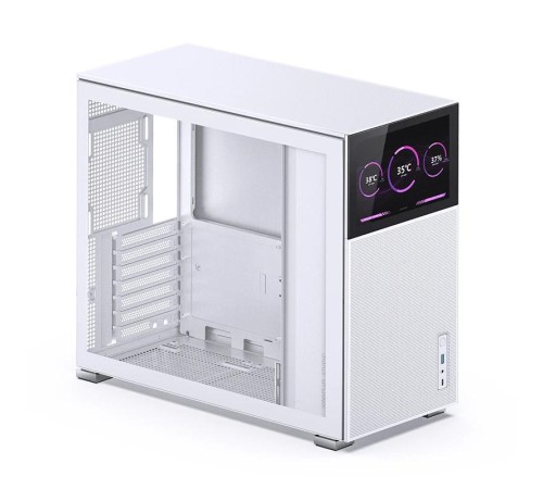 Корпус без блока питания/ Case JONSBO D41 MESH SCREEN, Midi-Tower, TG, no fan, 1xUSB-A 3.2 + 1xUSB-C 3.2, ATX, mATX White