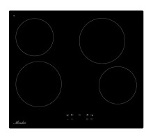 Варочная поверхность MONSHER/ Варочная поверхность MONSHER, Hi-Light, High-Tech, 59 см, 9 уровней мощности, блокировка управления, автоматическое отключение, таймер, сенсорное управление, цвет черный