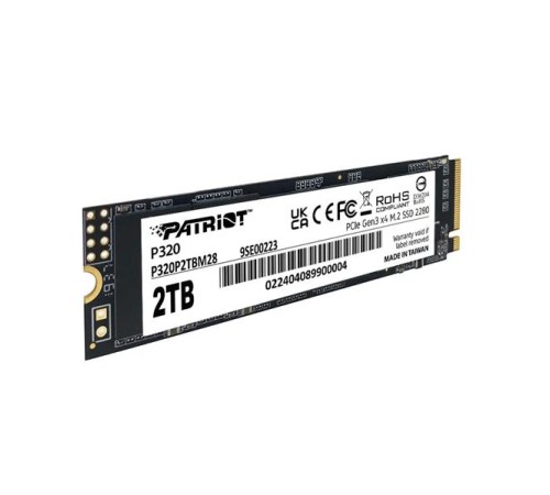 твёрдотельный накопитель Patriot SSD P320 2TB M.2 2280 NVMe PCIe 3.0 x4 R3000/W2200 TBW 960TB 3D NAND