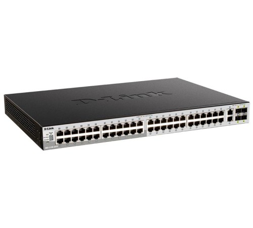 коммутатор D-Link PROJ Управляемый L3 стекируемый коммутатор, 48x1000Base-T, 2x10GBase-T, 4x10GBase-X SFP+, защита от статического электричества до 6 кВ, CLI, порт управления 1000Base-T, консольный порт RJ-45, 1
