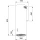 Вытяжка Franke/ Best, Цилиндрическая настенная вытяжка AXIS 35 WH, 35 см, 750 м3/ч, электронное управление, LED освещение, 66 дБ, Угольный фильтр Ф-10 (опция), цвет белый