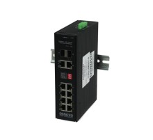 Коммутатор/ OSNOVO Промышленный  гигабитный PoE коммутатор на 10 портов. Порты: 8*10/100/1000Base-T с PoE (до 30W), 2*GE Combo, суммарно PoE до 240W, БП опционально