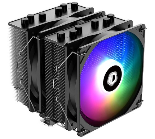 Кулер для процессора/ CPU Cooler ID-COOLING SE-55 ARGB (250W, 4-pin PWM, 153mm, Al/Cu, 6x6mm, ARGB, 2x120mm, 68.2CFM, 35.2dBA, 1500RPM, S: 1700/1200/115X, AM5/AM4, Black) Кулер для процессора/ CPU Cooler ID-COOLING SE-55 ARGB (250W, 4-pin PWM, 153mm, Al/Cu, 6x6mm, ARGB, 2x120mm, 68.2CFM, 35.2dBA, 1500RPM, S: 1700/1200/115X, AM5/AM4, Black)