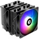 Кулер для процессора/ CPU Cooler ID-COOLING SE-55 ARGB (250W, 4-pin PWM, 153mm, Al/Cu, 6x6mm, ARGB, 2x120mm, 68.2CFM, 35.2dBA, 1500RPM, S: 1700/1200/115X, AM5/AM4, Black)