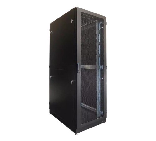 Шкаф ЦМО Шкаф серверный напольный 42U (800х1000) двойные перфорированные двери 2 шт., цвет черный Шкаф ЦМО Шкаф серверный напольный 42U (800х1000) двойные перфорированные двери 2 шт., цвет черный