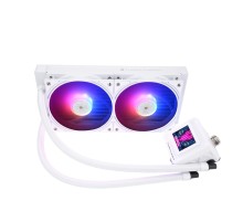 Водяное охлаждение для процессора/ Water Cooling System Thermalright Frozen Warframe SE 240 ARGB White (240mm, LED temp., Black, ARGB/ Fans: 2x120mm, 70.84CFM, 29.8dBA, 2000RPM/ Pump height 59mm, Rad thickness 27mm/ S: 1851, 1700, 1200, 115X, AM5, AM4)