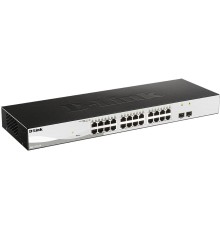 Коммутатор/ DGS-1210-26/FL Managed L2 Switch 24x1000Base-T, 2x1000Base-X SFP, Surge 6KV, CLI
