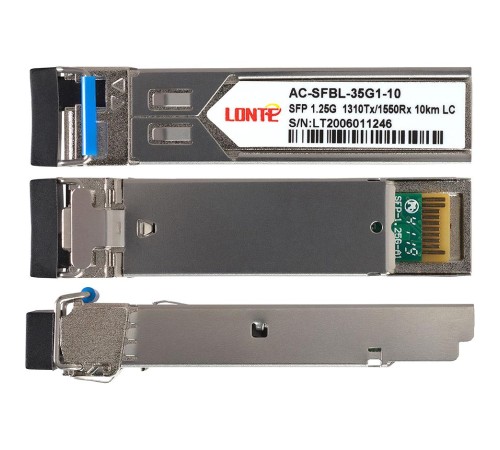 Трансивер/ WDM SFP module, 1.25G, 1310Tx/1550Rx, 10KM, DDM, LC Трансивер/ WDM SFP module, 1.25G, 1310Tx/1550Rx, 10KM, DDM, LC