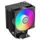 Кулер для процессора/ CPU Cooler PCCooler R300 ARGB BK (150W, 4-pin PWM, 133mm, Al/Cu, 3x6mm, ARGB, 1x92mm, 40.94CFM, 30dBA, 2200RPM, S: 1851/1700/1200/115X, AM5/AM4, black)