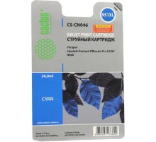 -/ Картридж струйный Cactus CS-CN046 №951XL голубой (26мл) для HP DJ Pro 8100/8600