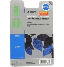 -/ Картридж струйный Cactus CS-CN046 №951XL голубой (26мл) для HP DJ Pro 8100/8600