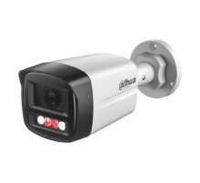 Уличная цилиндрическая IP-видеокамера SmartDualLight 2Мп 1/2.8” CMOS объектив 2.8мм обнаружение людей, микрофон, ИК 30м, LED 20м, IP67, металл/пластик
