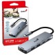 USB HUB UH-500 5-в-1, USB-C PD мощностью до 100 Вт, порты передачи данных USB 3.0 x 2, USB-C x 2, видеовыход 4K HDMI 60 Гц