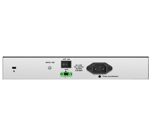Коммутатор D-Link Управляемый L2 коммутатор, 10x1000Base-X SFP, 2x1000Base-T, защита от статического электричества до 6 кВ, CLI, консольный порт RJ-45, RPS, поддержка Dying Gasp