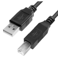 Кабель 1.0m USB 2.0, AM/BM, черный