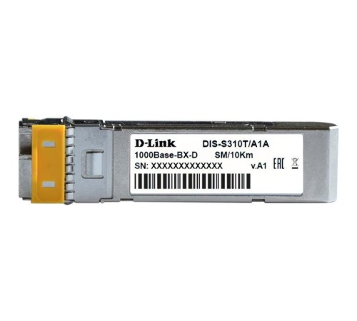 Трансивер/ S310T/10KM Industrial WDM SFP Transceiver, 1000Base-BX-D, Simplex LC, TX: 1550nm, RX: 1310nm, Single-mode, 10KM, - 40° to 85°C Трансивер/ S310T/10KM Industrial WDM SFP Transceiver, 1000Base-BX-D, Simplex LC, TX: 1550nm, RX: 1310nm, Single-mode, 10KM, - 40° to 85°C