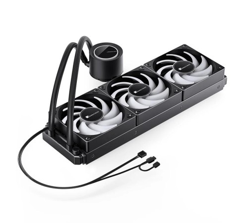 Система жидкостного охлаждения/ Water Cooling System JONSBO TG-360 Black (300W, 360mm, Black, ARGB/ Fans: 3x120mm, 66.19CFM, 35.4dBA, 1800RPM/ Pump height 72mm, 30dBA, 2400RPM, Rad thickness 27mm/ S: 1700, 1200, 115X, AM5, AM4) Система жидкостного охлаждения/ Water Cooling System JONSBO TG-360 Black (300W, 360mm, Black, ARGB/ Fans: 3x120mm, 66.19CFM, 35.4dBA, 1800RPM/ Pump height 72mm, 30dBA, 2400RPM, Rad thickness 27mm/ S: 1700, 1200, 115X, AM5, AM4)