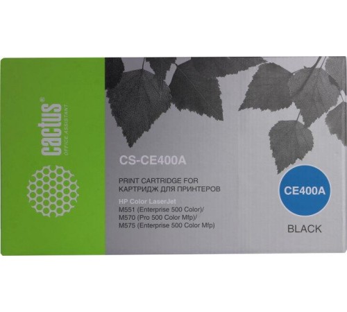 -/ Картридж лазерный Cactus CS-CE400A CE400A черный (5500стр.) для HP LJ M551