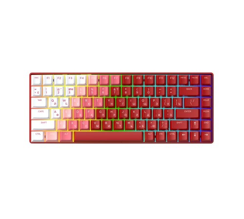 Клавиатура механическая беспроводная Dareu A84 Flame Red (красный), 84 клавиши, switch Holly (tactile), подключение проводное+Bluetooth+2.4GHz, аккумулятор 2000mAh (Вскрытая упаковка) Клавиатура механическая беспроводная Dareu A84 Flame Red (красный), 84 клавиши, switch Holly (tactile), подключение проводное+Bluetooth+2.4GHz, аккумулятор 2000mAh (Вскрытая упаковка)