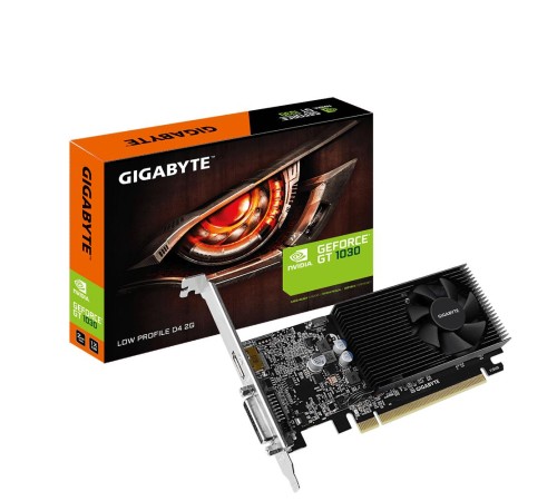 Видеокарта/ VGA GIGABYTE NVIDIA GeForce GT 1030 2GB, DDR4/64-bit, PCIe 3.0, 1xDVI-D, 1xHDMI 2.0, 1-slot