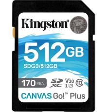 Карта памяти Kingston 512GB SDXC Canvas Go Plus 170R C10 UHS-I U3 V30/ Kingston 512GB SDXC Canvas Go Plus 170R C10 UHS-I U3 V30