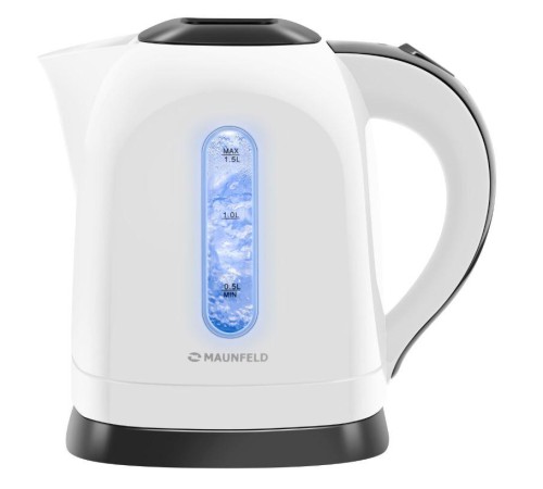Чайник MAUNFELD/ Чайник MAUNFELD MGK-632W, объем 1.5 л, подсветка, отключение при закипании, цвет белый