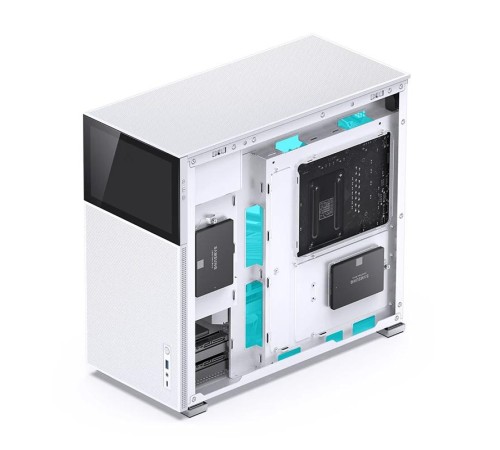 Корпус без блока питания/ Case JONSBO D41 MESH SCREEN, Midi-Tower, TG, no fan, 1xUSB-A 3.2 + 1xUSB-C 3.2, ATX, mATX White