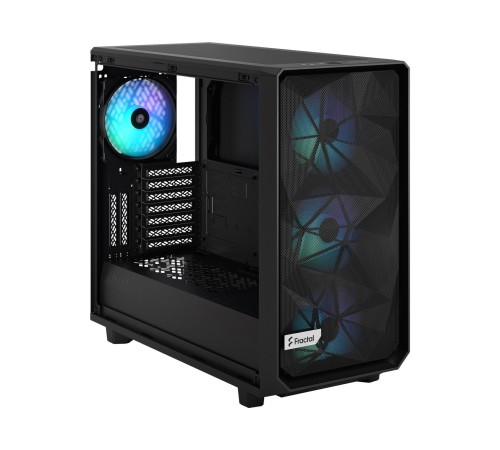 Корпус ПК без блока питания/ Case Fractal Design Meshify 2 RGB TG Light Tint, Midi-Tower, 4x140mm RGB, 2xUSB-A 3.2 + 1xUSB 3.2 Type-C E-ATX, ATX, mATX, mITX Black