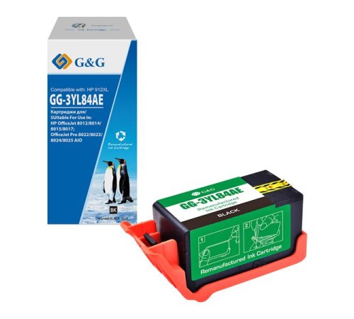Картридж Cartridge GG 912XL для OfficeJet 8013/8023/8025 черный 825 стр. аналог 3YL84AE гарантия 36 мес.