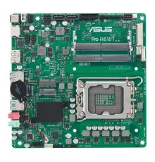 Материнская плата ASUS PRO H610T-CSM, LGA1700, H610, 2*DDR5, 2*SATA, 1*M.2, 2*USB 3.2, 2*USB 2.0, DP+HDMI, mITX; 90MB1G60-M0EAYC