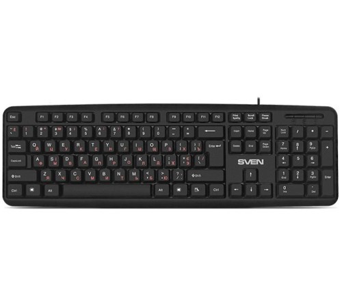 Клавиатура SVEN KB-S230 чёрная (104кл, каб. 2м)