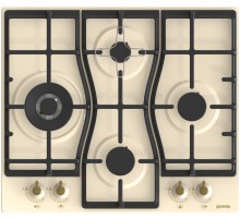 Встраиваемые газовая панели GORENJE/ Газовая варочная панель, Цвет: Слоновая кость, Газовая варочная панель, Решетки: Чугунные решетки, Автоматический электроподжиг варочной поверхности, Габаритные размеры (вхшхг): 13х60х52 см, Вес (брутто/нетто): 14 / 13