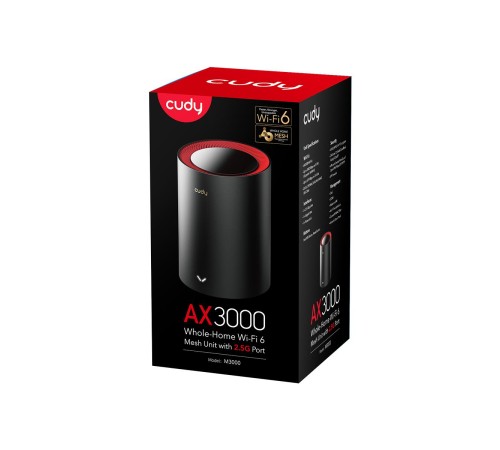 Wi-Fi Mesh-система/ AX3000 Wi-Fi 6 Mesh 2.5G Solution 1-Pack, Dual-Band, Chipset MT7981BA+MT7976CN+RTL8221B, 802.11ax/ac/a/b/g/n, 2402Mbps at 5GHz + 574Mbps at 2.4GHz, 2.5G WAN+GE LAN, 5 internal antennas, MU-MIMO, DDNS, Zerotier/Wireguard/OpenVPN/IPSe Wi-Fi Mesh-система/ AX3000 Wi-Fi 6 Mesh 2.5G Solution 1-Pack, Dual-Band, Chipset MT7981BA+MT7976CN+RTL8221B, 802.11ax/ac/a/b/g/n, 2402Mbps at 5GHz + 574Mbps at 2.4GHz, 2.5G WAN+GE LAN, 5 internal antennas, MU-MIMO, DDNS, Zerotier/Wireguard/OpenVPN/IPSe