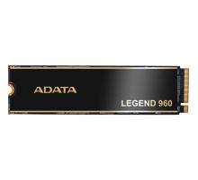 Твердотельный накопитель/ ADATA SSD LEGEND 960, 1000GB, M.2(22x80mm), NVMe 1.4, PCIe 4.0 x4, 3D NAND, R/W 7400/6000MB/s, IOPs 730 000/610 000, DRAM buffer 1000MB,  TBW 780, DWPD 0.43, with Heat Spreader (5 лет)