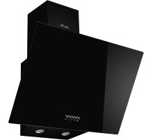 Наклонная вытяжка MONSHER/ Настенная наклонная вытяжка, ширина 60 см, отвод/рециркуляция, 1100 м3/час, механическое кнопочное управление, 3 скорости, светодиодное освещение 2*1 Вт, металлические жироулавливающие фильтры, угольный фильтр KM 101 (опция), цв